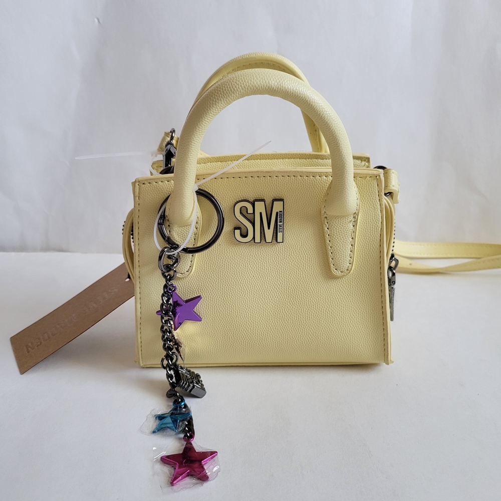 Steve Madden Women's Yellow Handbag with Star Charms NWT